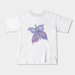 Butterfly Spiral Design Kids T-Shirt